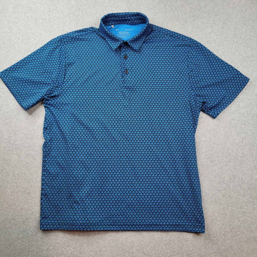 Under‎ Armour The Playoff Polo Mens Large Blue Swans Topgolf Performance Golf